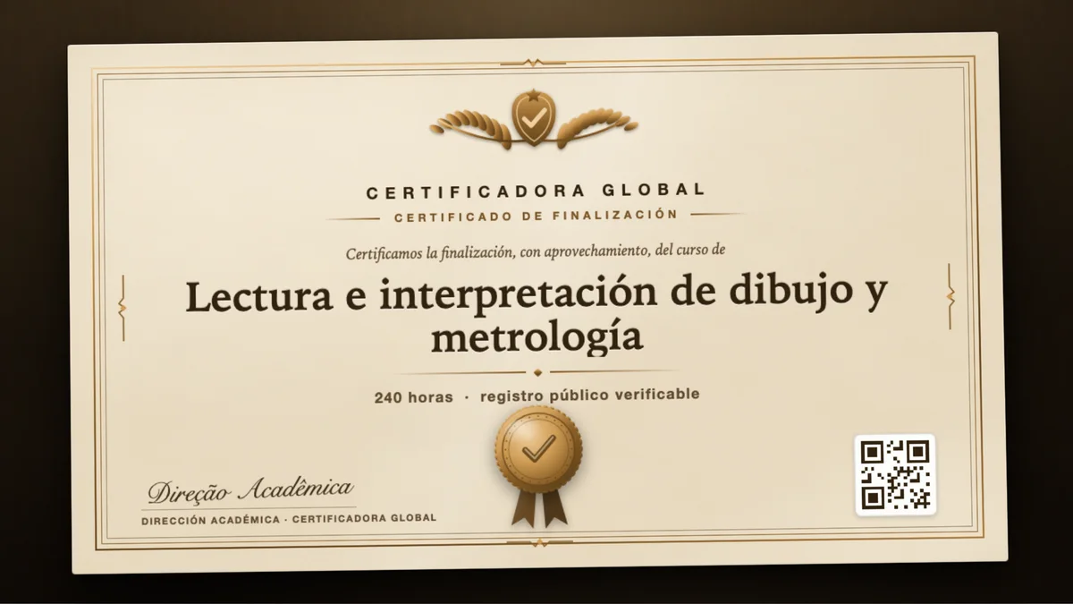 Portada del curso Lectura e interpretación de dibujo y metrología