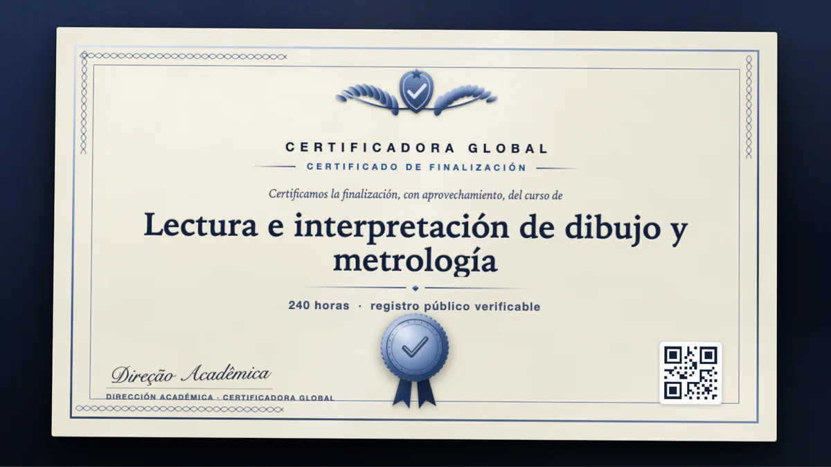 Portada del curso Lectura e interpretación de dibujo y metrología