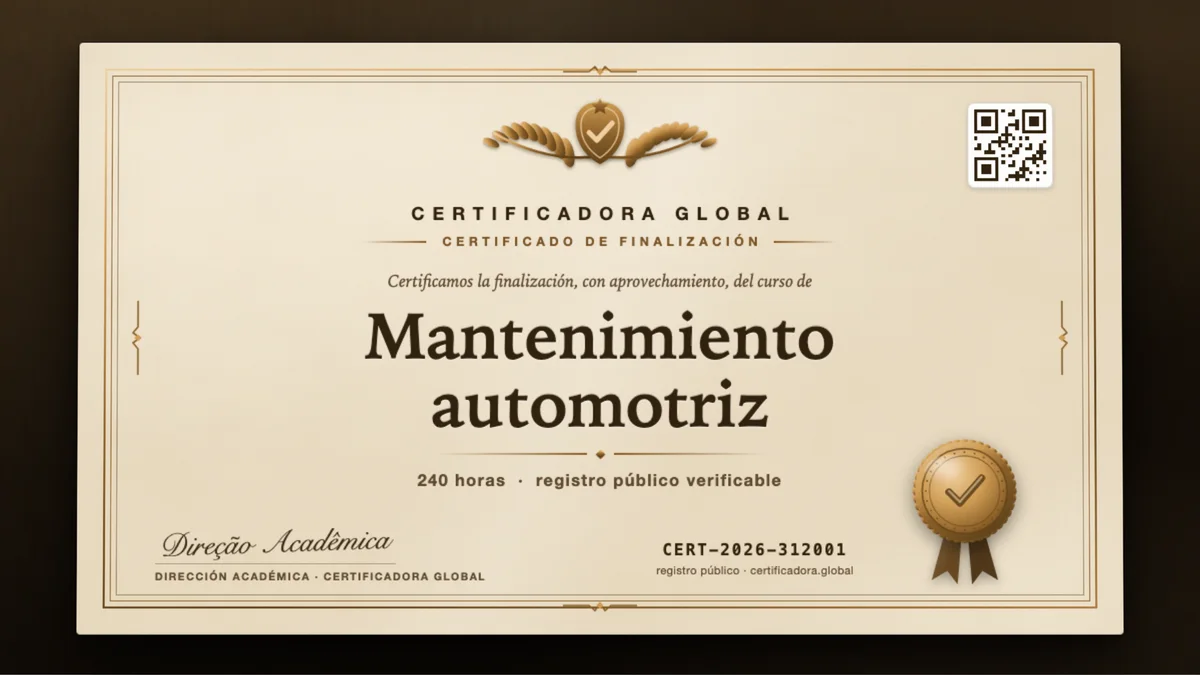 Portada del curso Mantenimiento automotriz