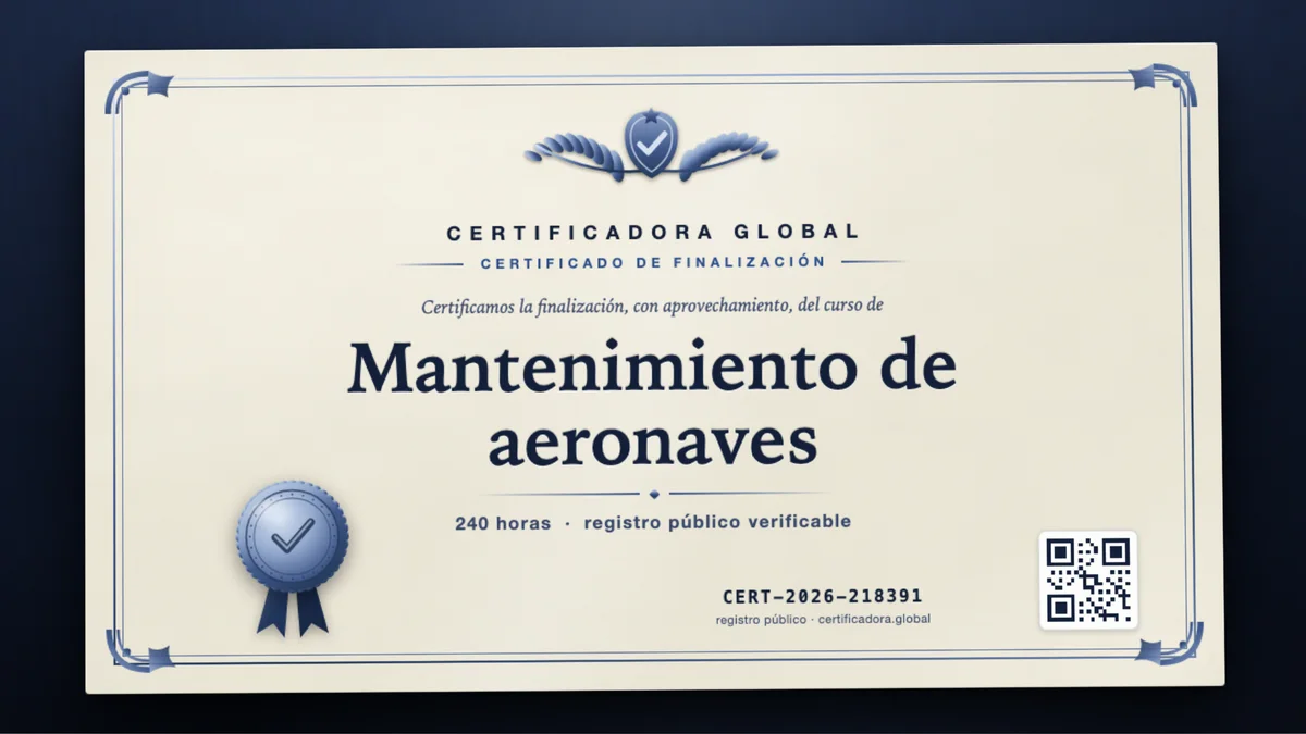 Portada del curso Mantenimiento de aeronaves