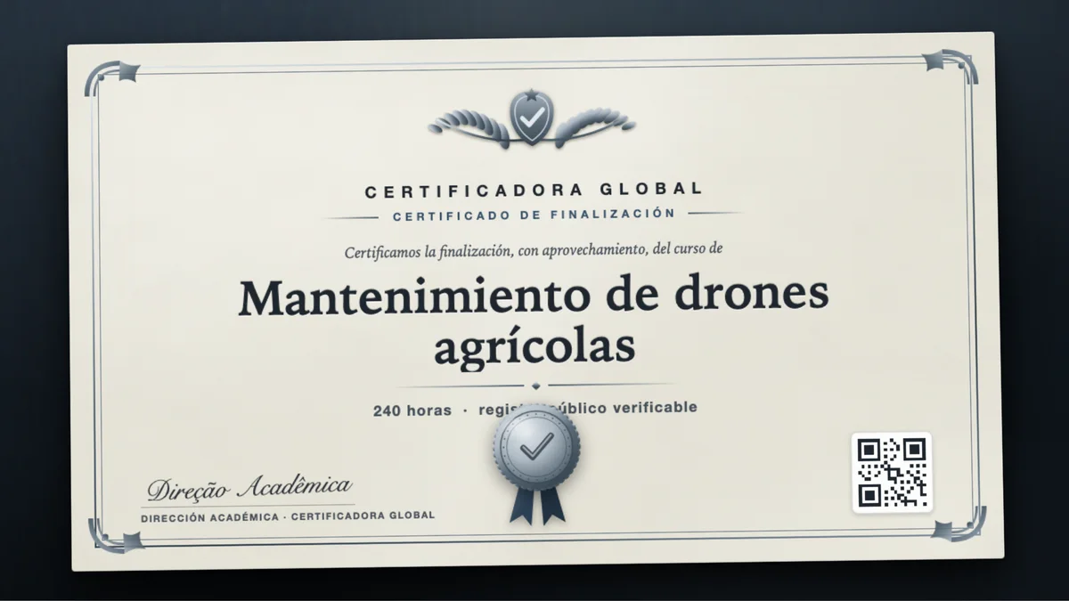 Portada del curso Mantenimiento de drones agrícolas