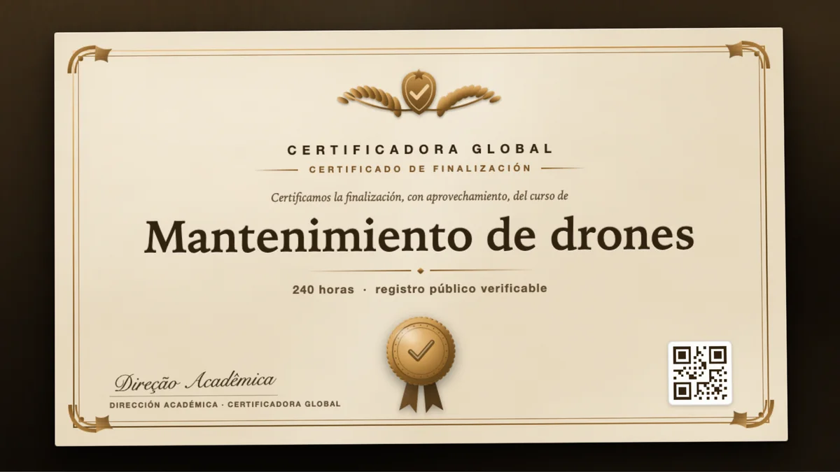 Portada del curso Mantenimiento de drones