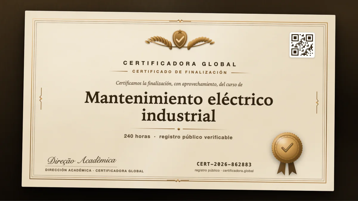 Portada del curso Mantenimiento eléctrico industrial