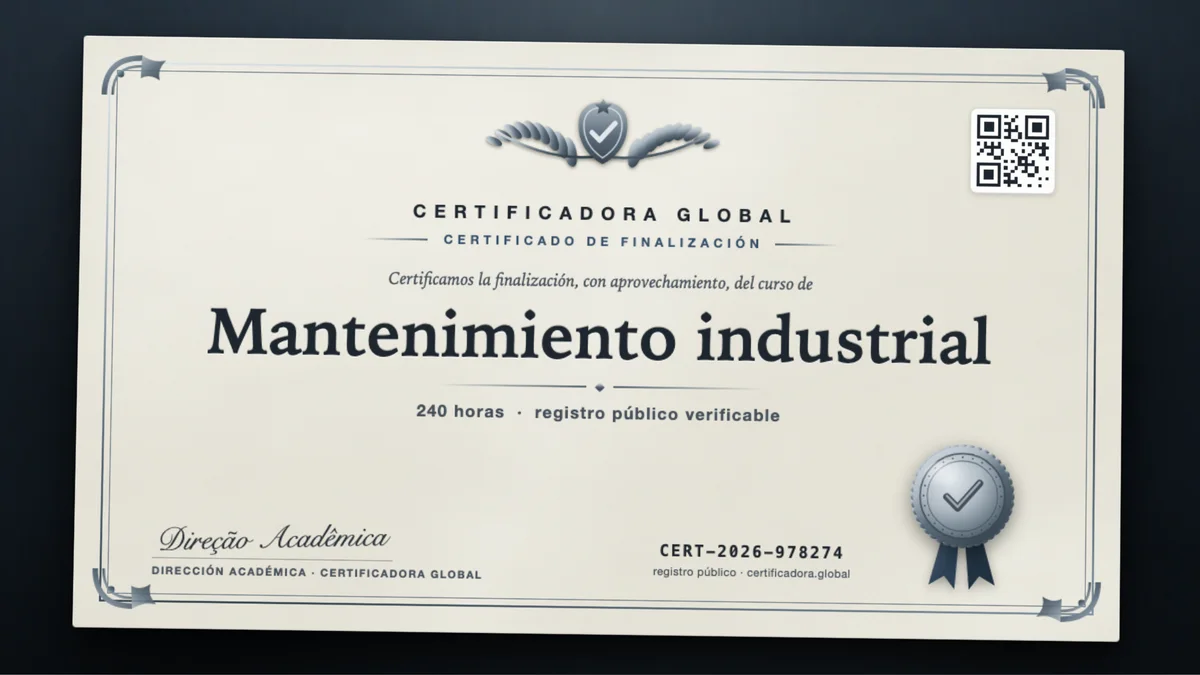 Portada del curso Mantenimiento industrial