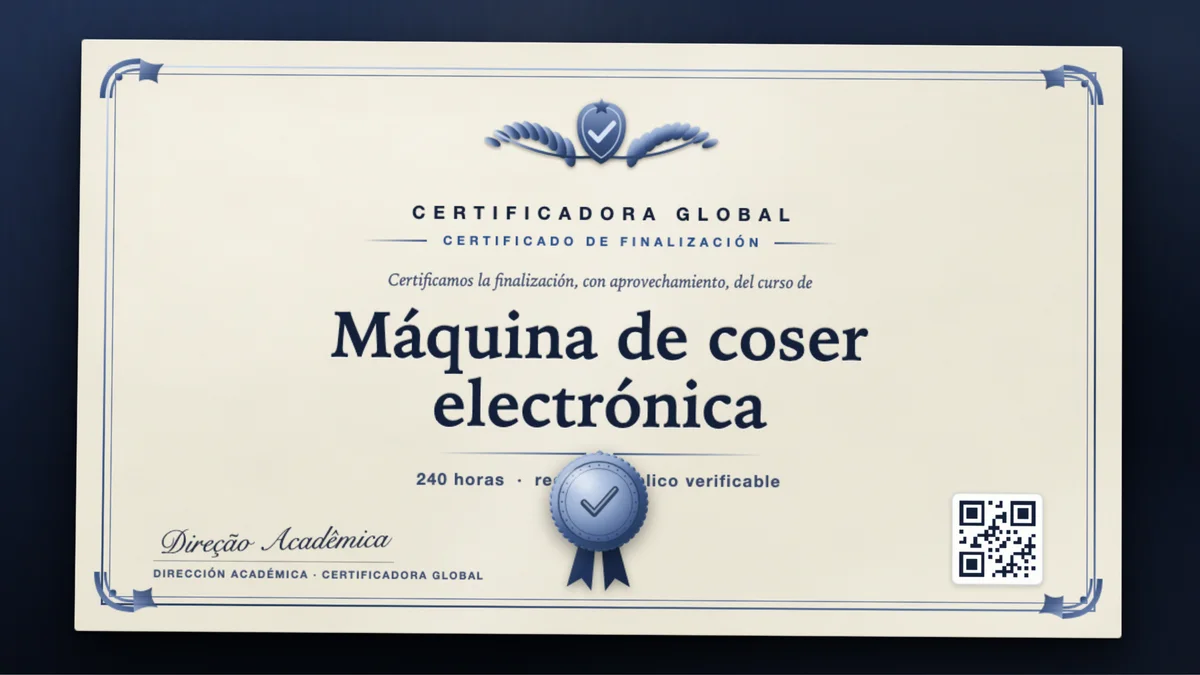 Portada del curso Máquina de coser electrónica