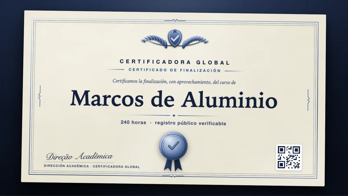Portada del curso Marcos de Aluminio