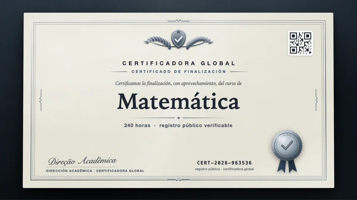 Portada del curso Matemática