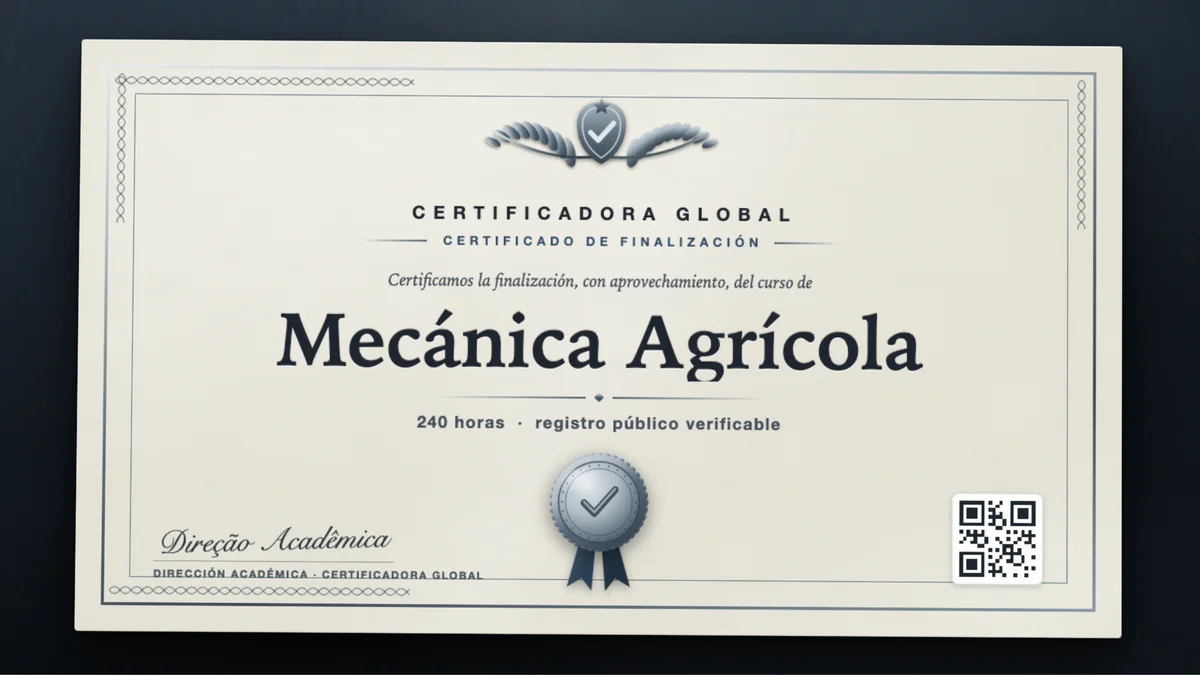 Portada del curso Mecánica Agrícola