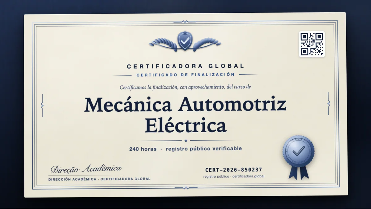Portada del curso Mecánica Automotriz Eléctrica