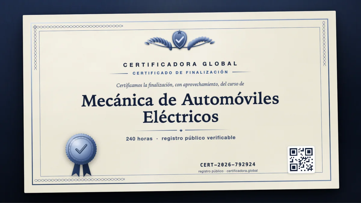 Portada del curso Mecánica de Automóviles Eléctricos