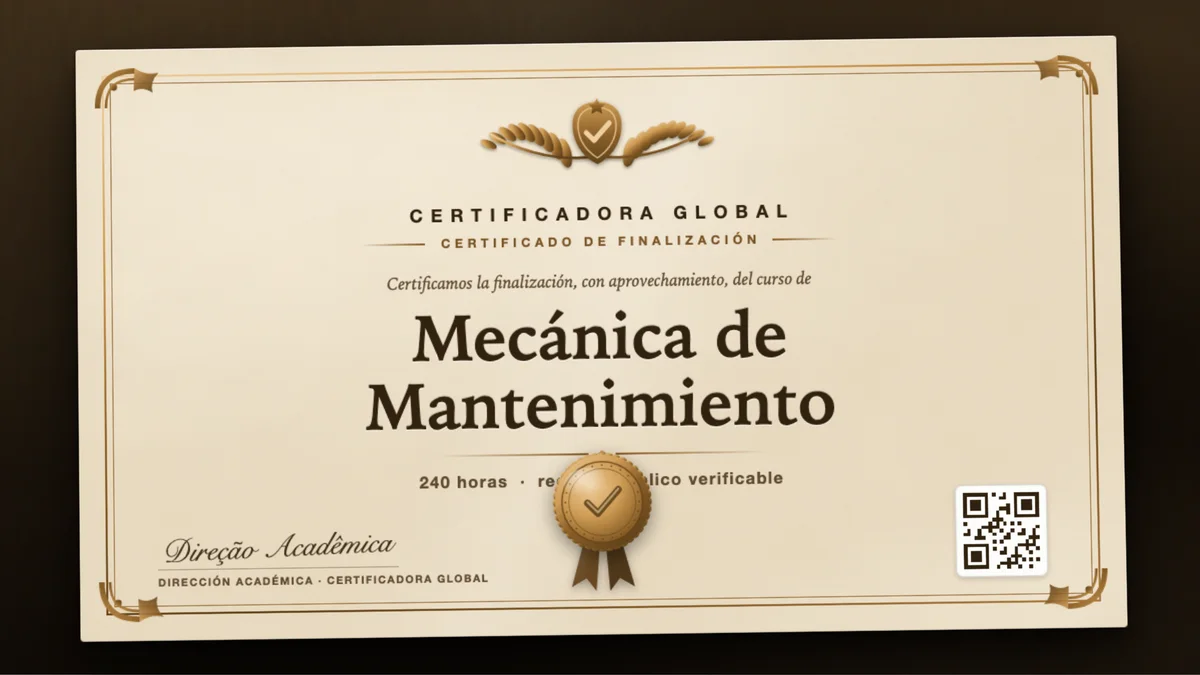 Portada del curso Mecánica de Mantenimiento