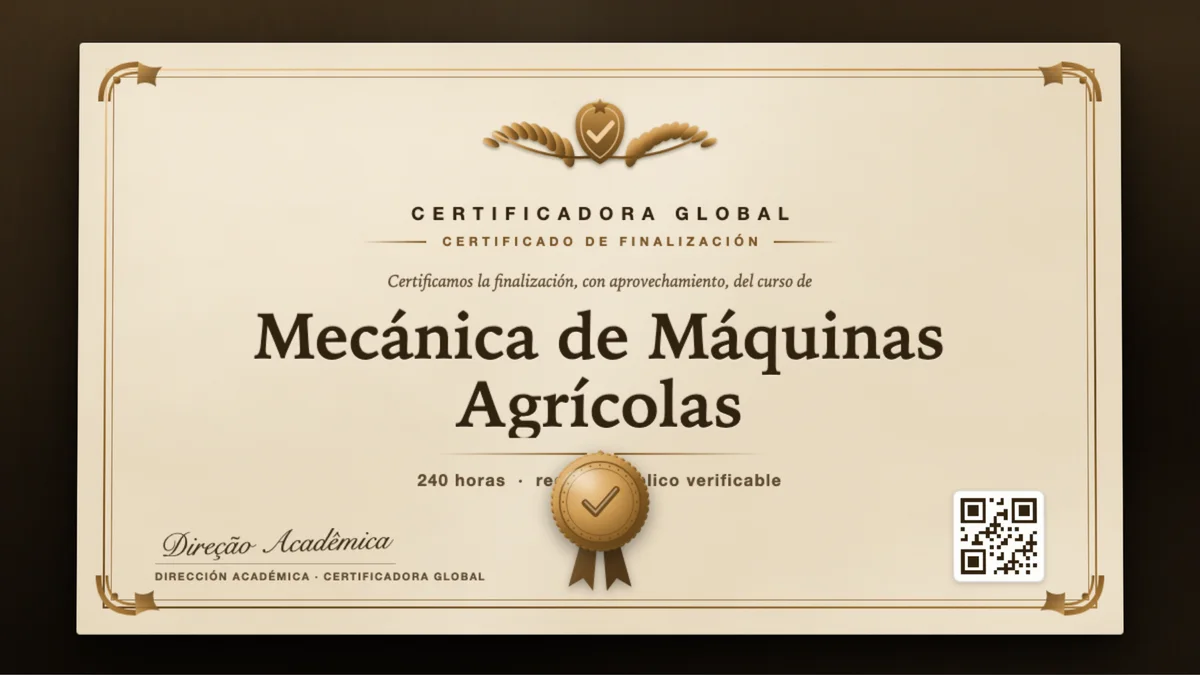Portada del curso Mecánica de Máquinas Agrícolas