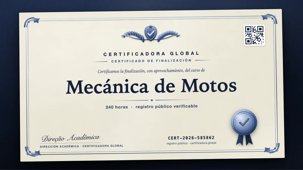 Portada del curso Mecánica de Motos