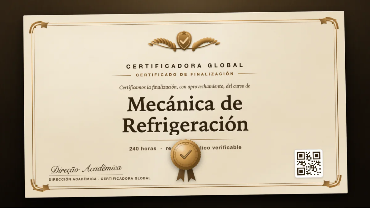 Portada del curso Mecánica de Refrigeración