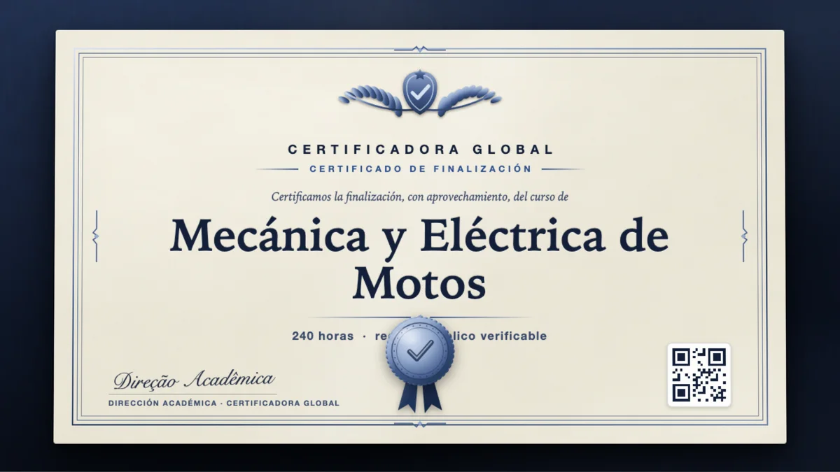 Portada del curso Mecánica y Eléctrica de Motos