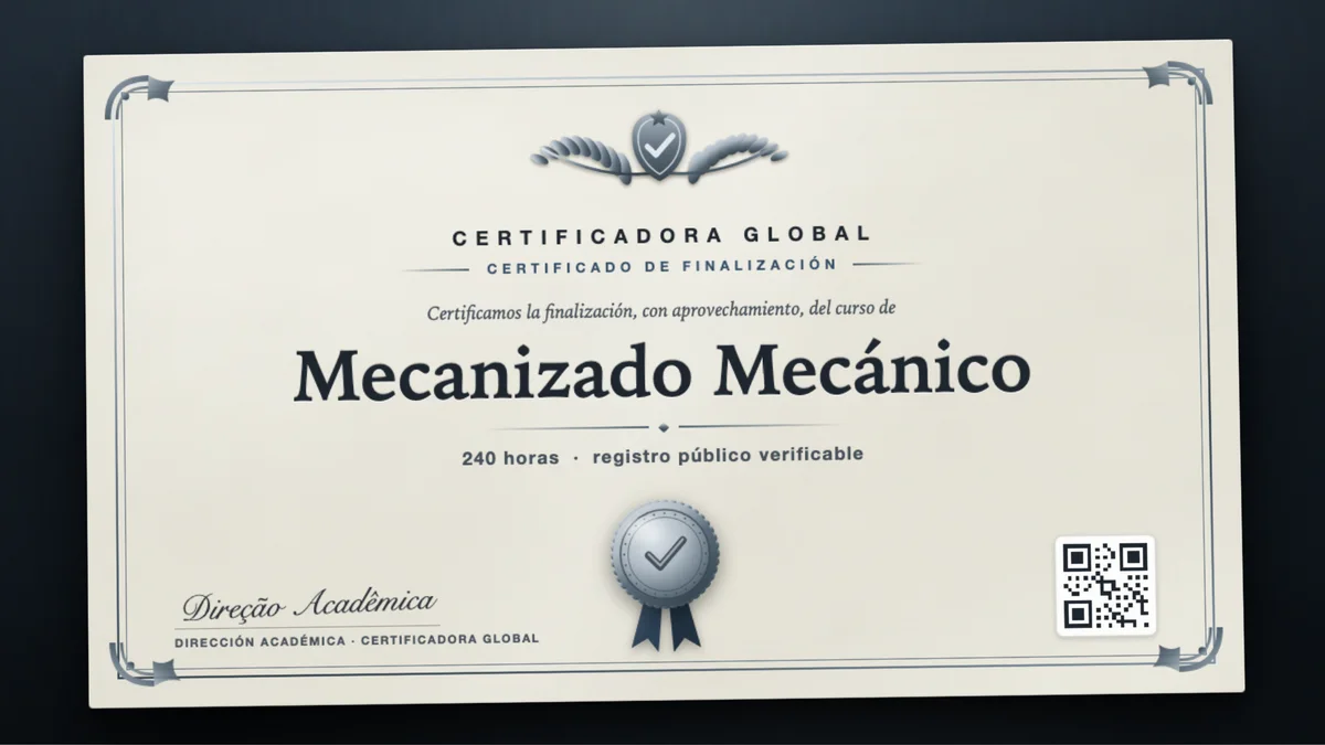Portada del curso Mecanizado Mecánico