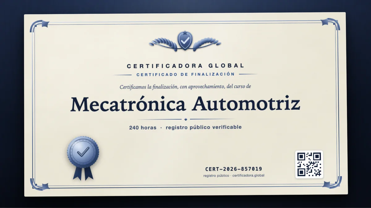 Portada del curso Mecatrónica Automotriz