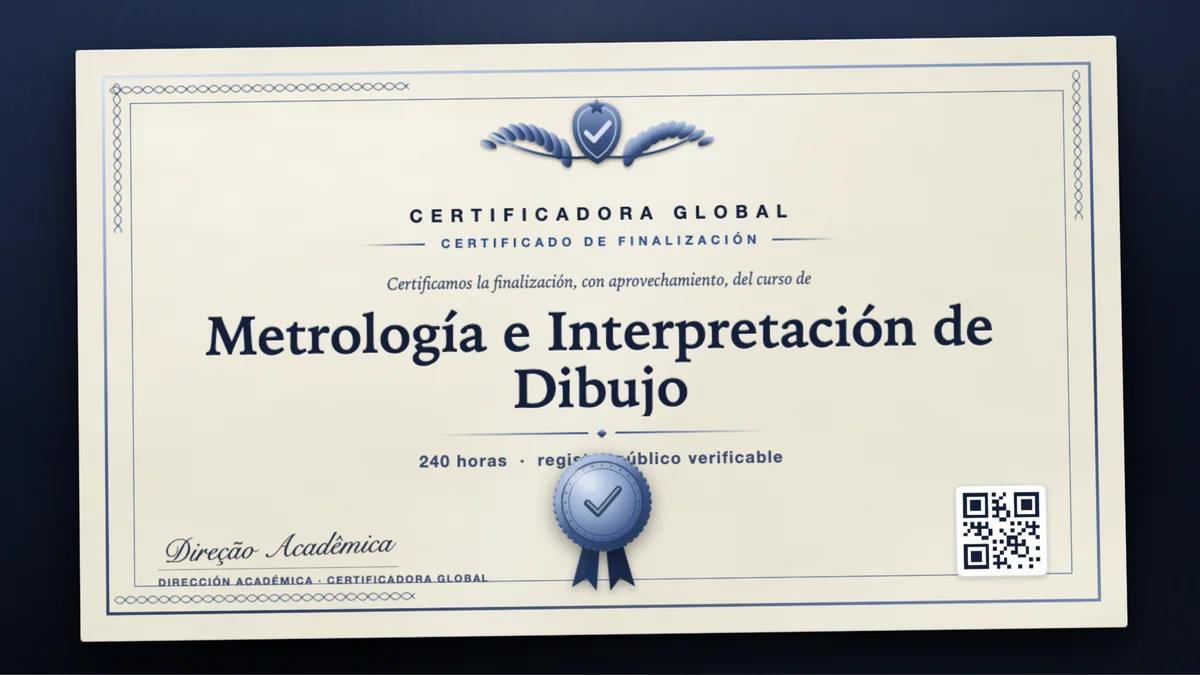 Portada del curso Metrología e Interpretación de Dibujo