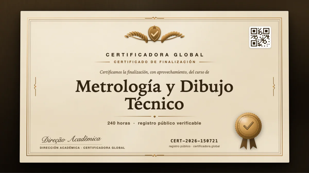 Portada del curso Metrología y Dibujo Técnico