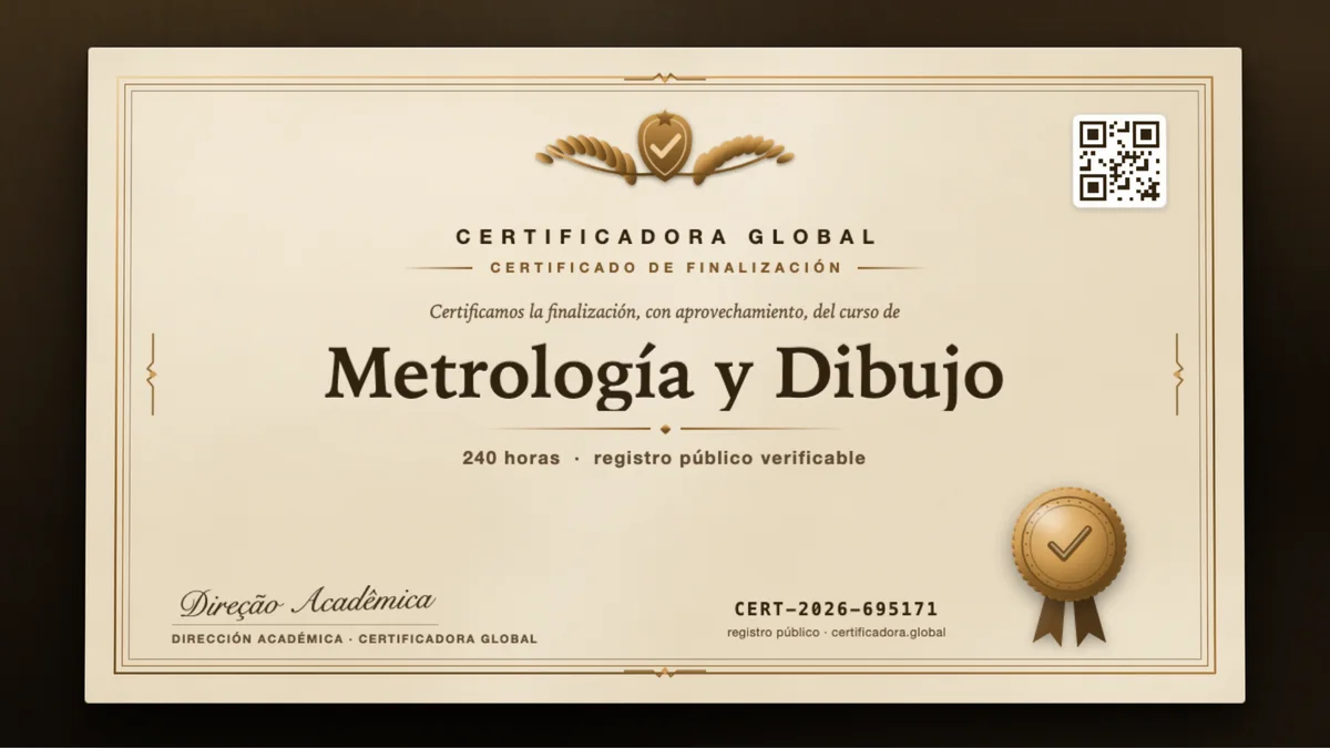 Portada del curso Metrología y Dibujo