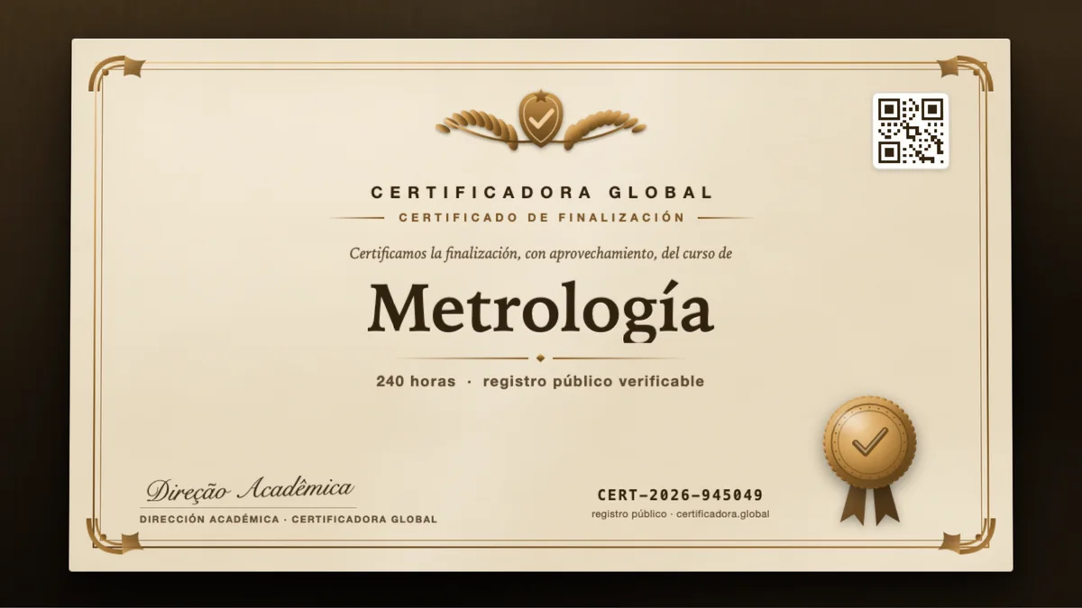 Portada del curso Metrología