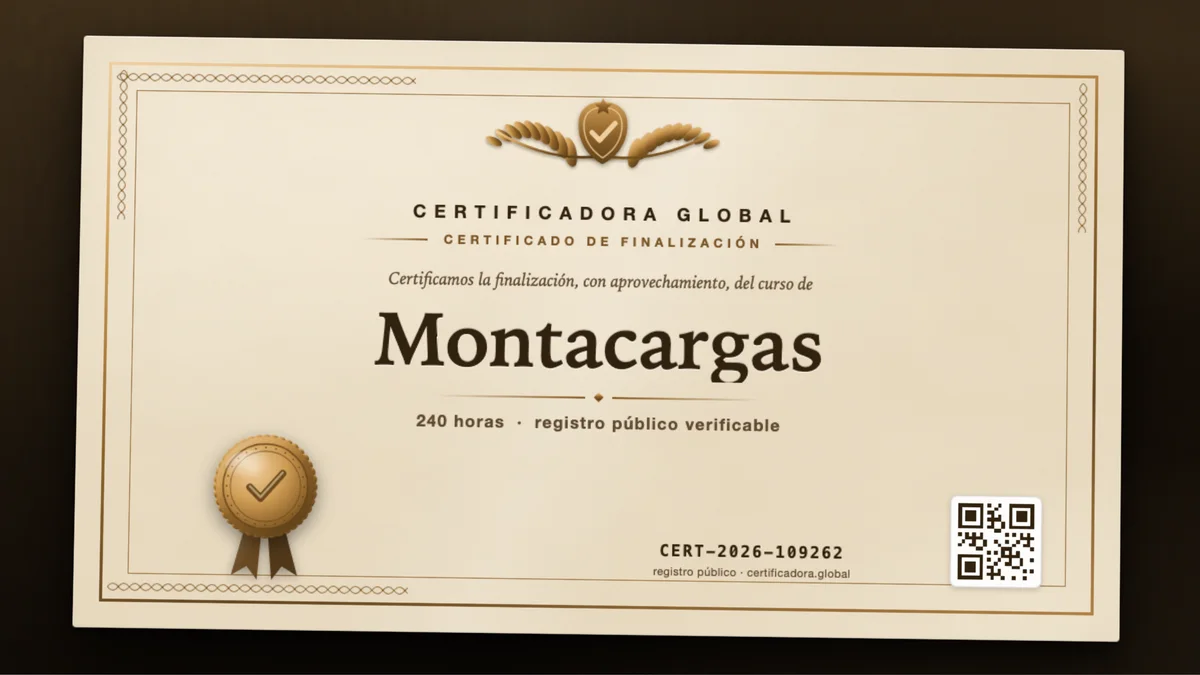 Portada del curso Montacargas