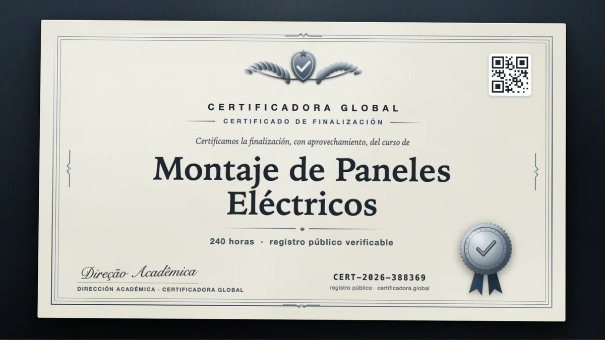 Portada del curso Montaje de Paneles Eléctricos