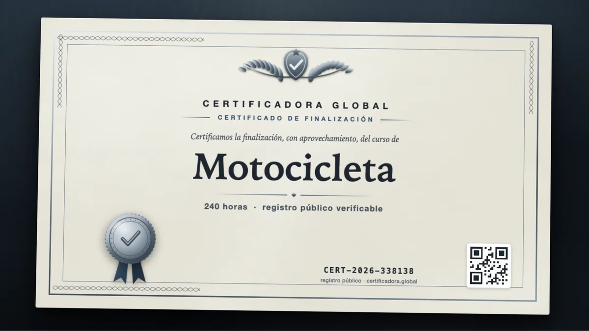 Portada del curso Motocicleta