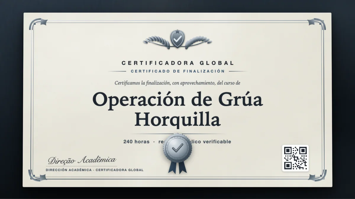 Portada del curso Operación de Grúa Horquilla