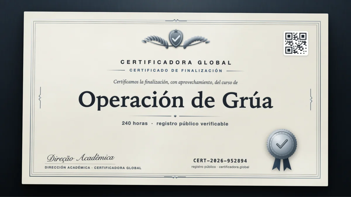 Portada del curso Operación de Grúa