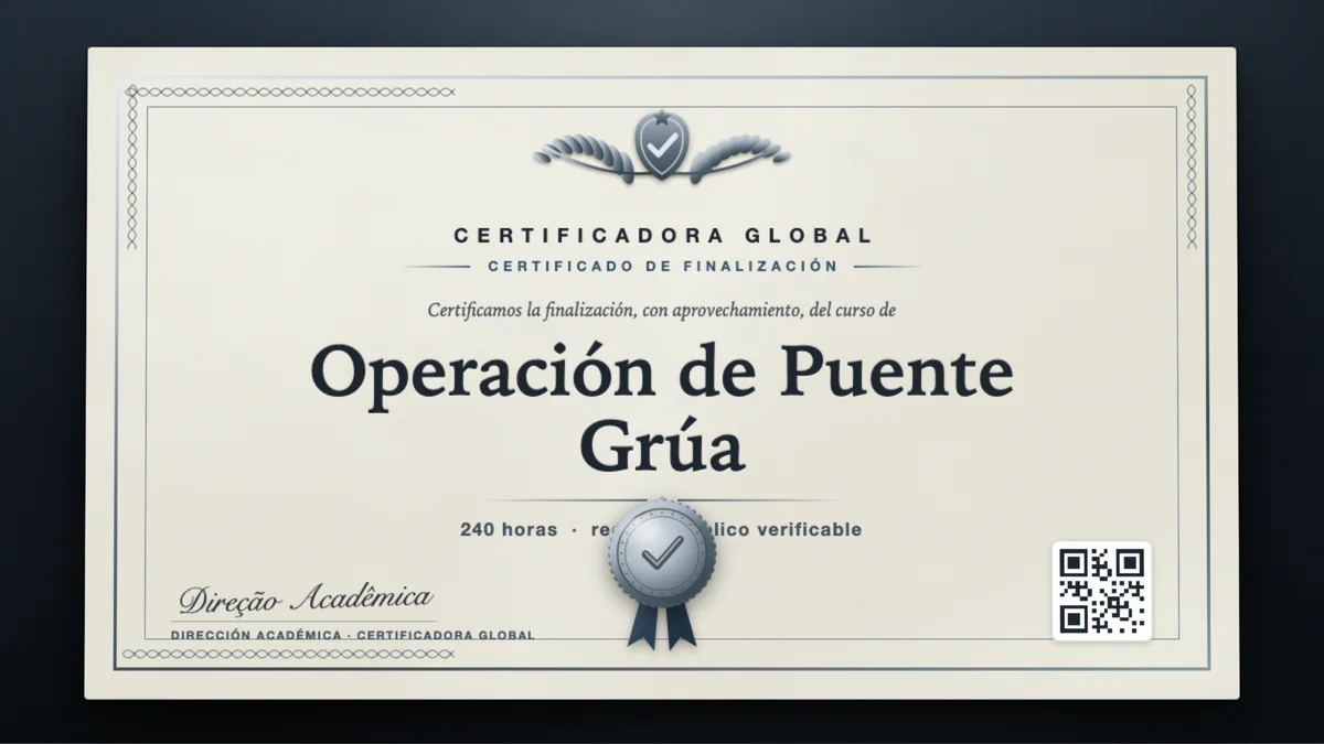 Portada del curso Operación de Puente Grúa