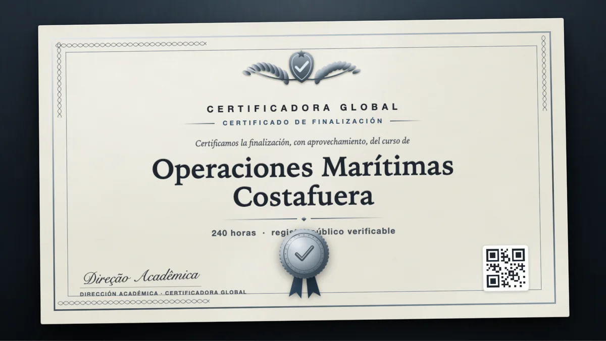Portada del curso Operaciones Marítimas Costafuera