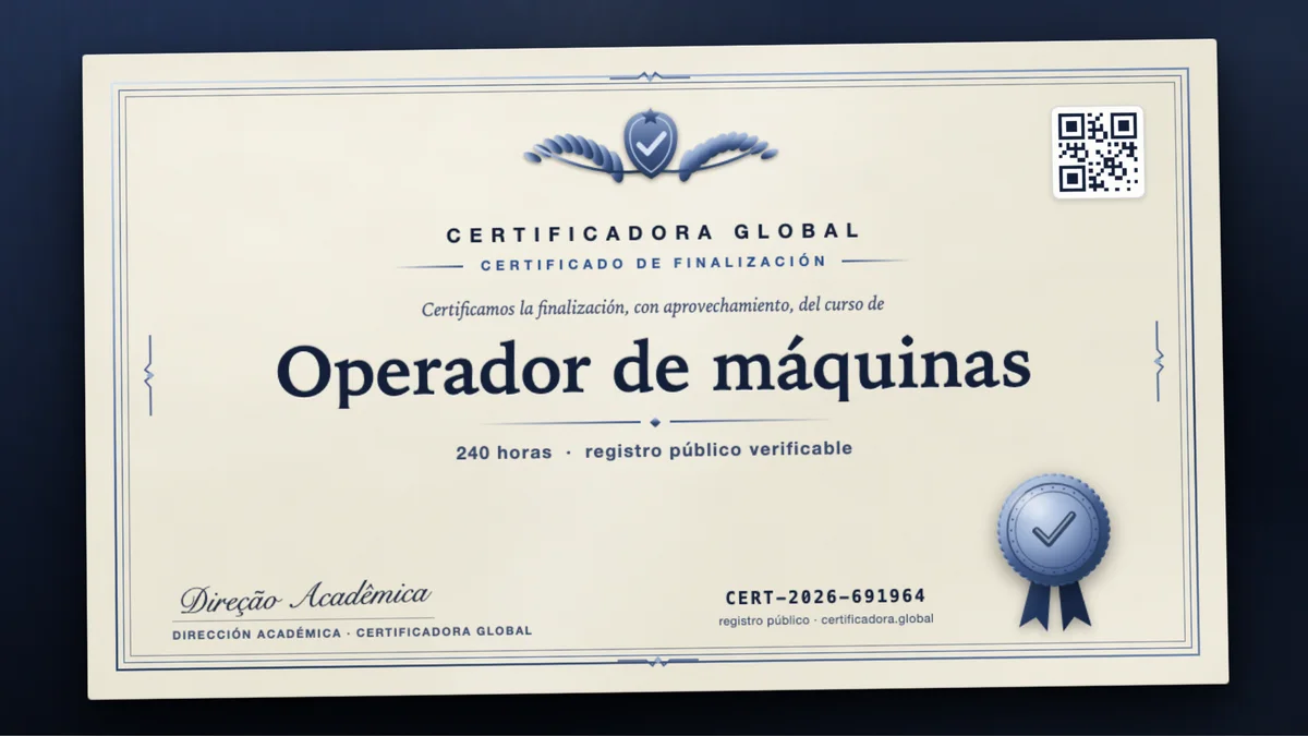 Portada del curso Operador de máquinas