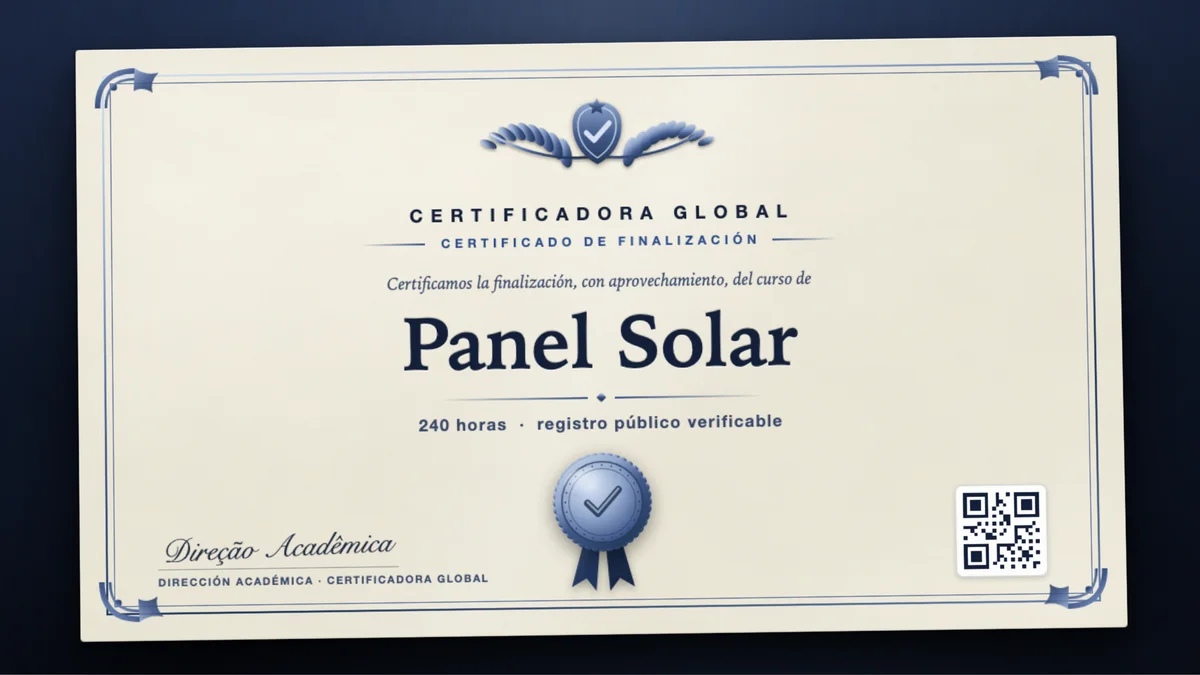 Portada del curso Panel Solar