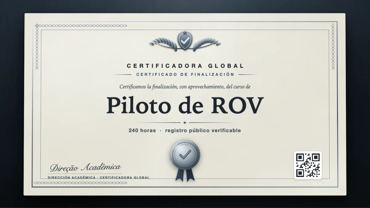 Portada del curso Piloto de ROV