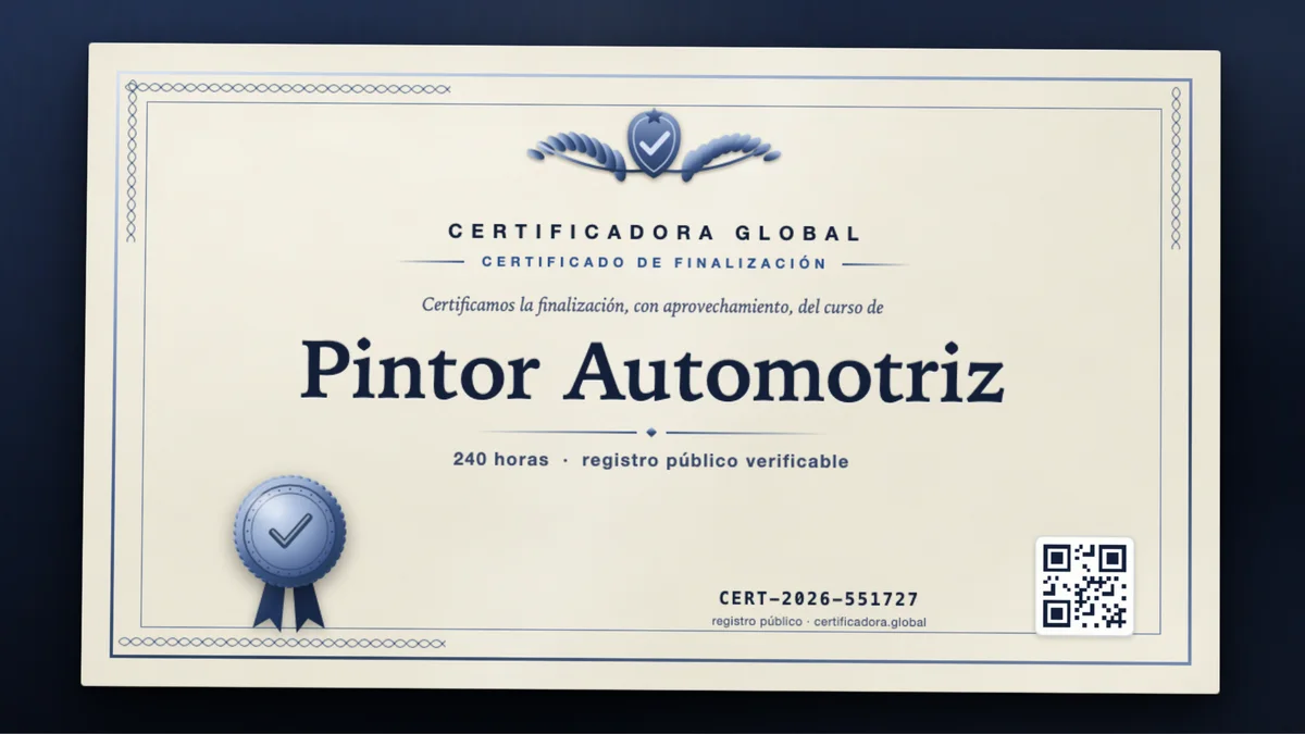 Portada del curso Pintor Automotriz