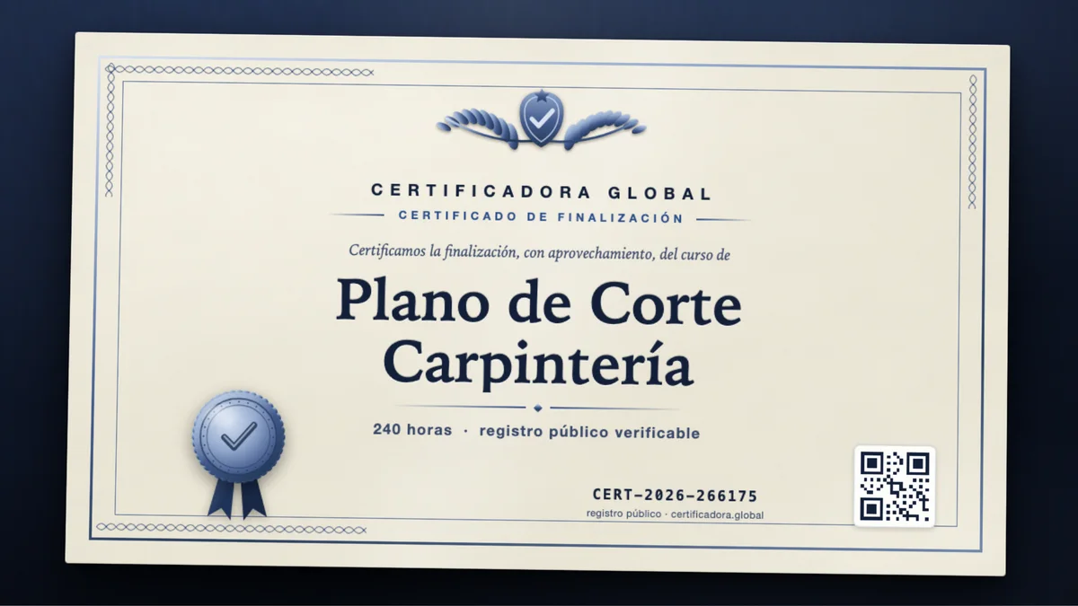 Portada del curso Plano de Corte Carpintería