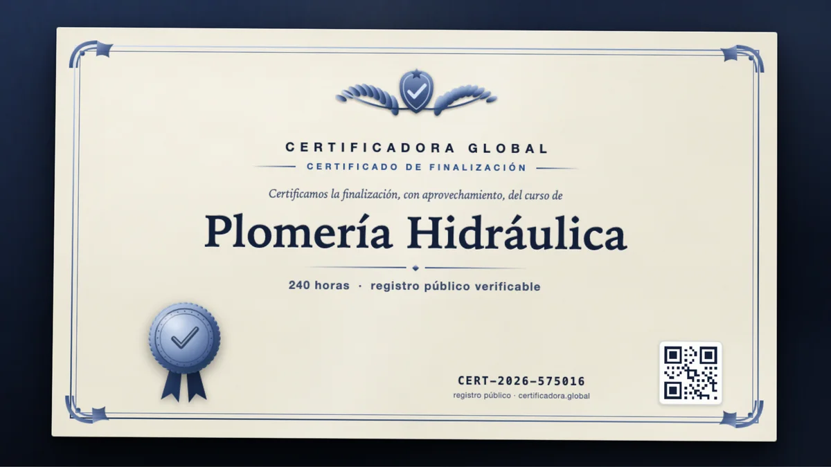 Portada del curso Plomería Hidráulica