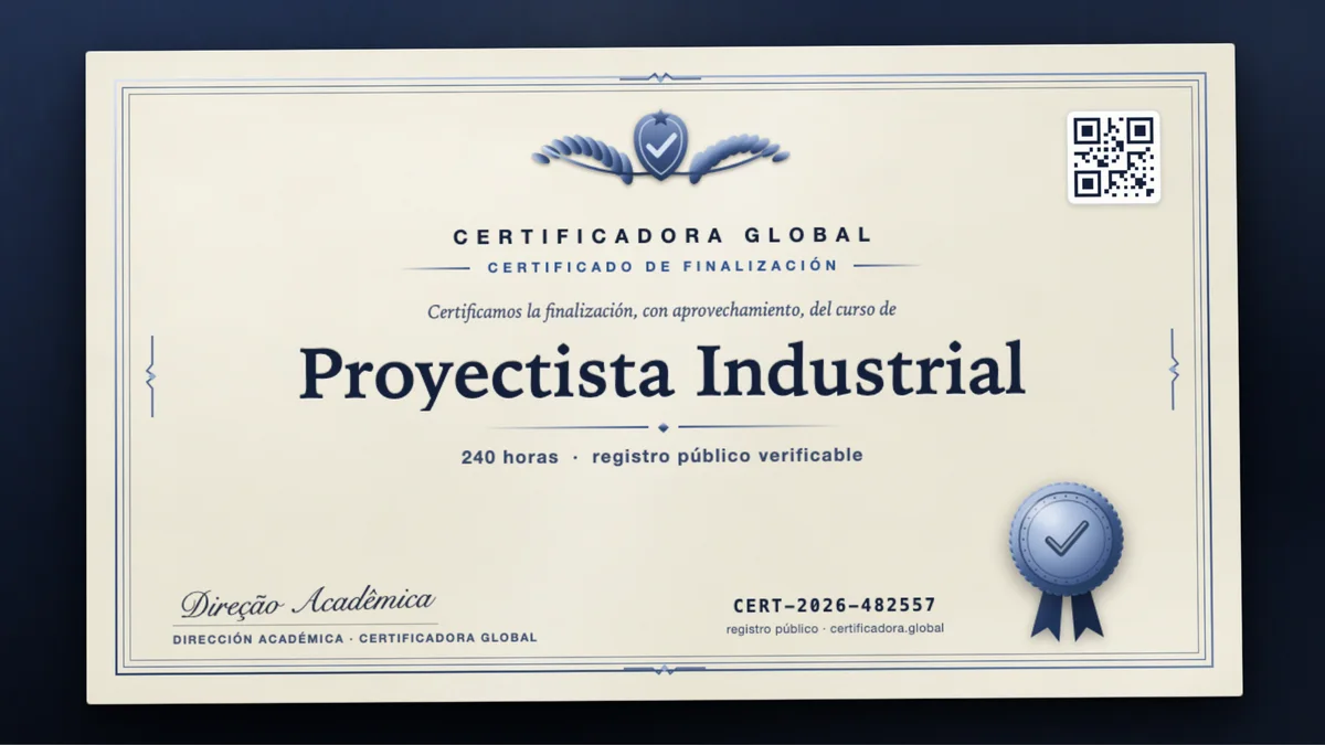Portada del curso Proyectista Industrial