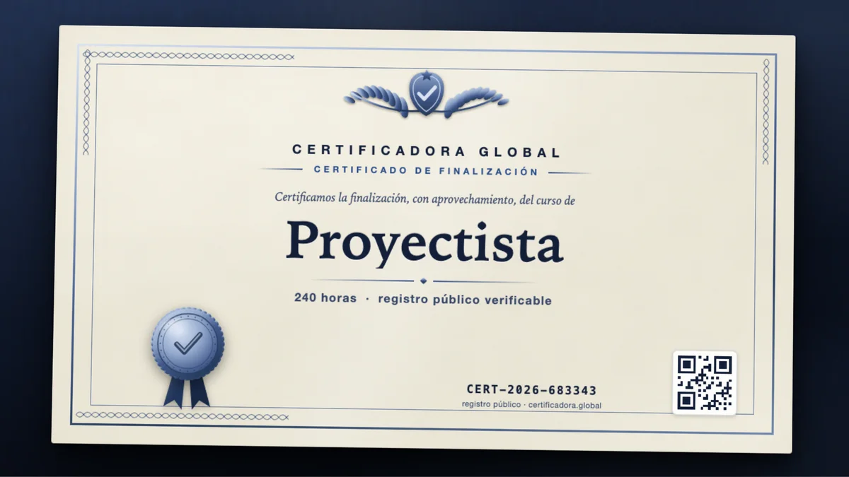Portada del curso Proyectista