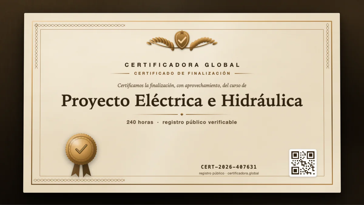 Portada del curso Proyecto Eléctrica e Hidráulica