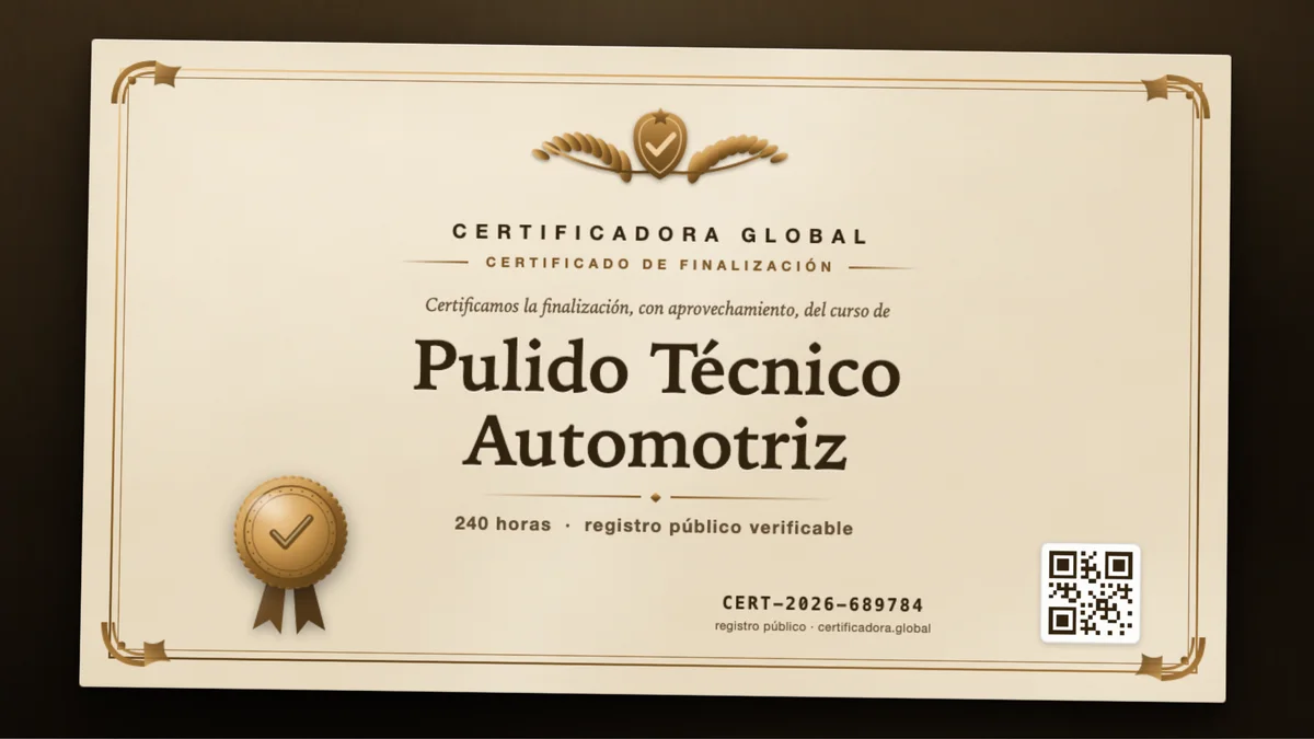 Portada del curso Pulido Técnico Automotriz