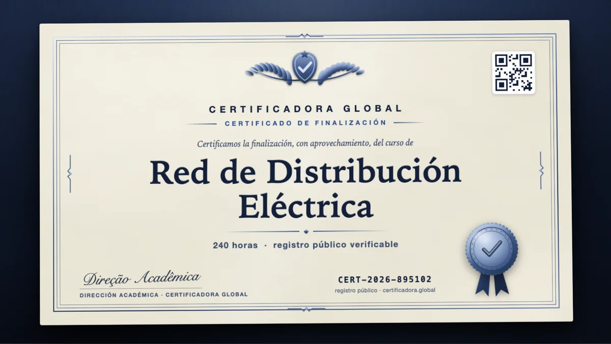 Portada del curso Red de Distribución Eléctrica