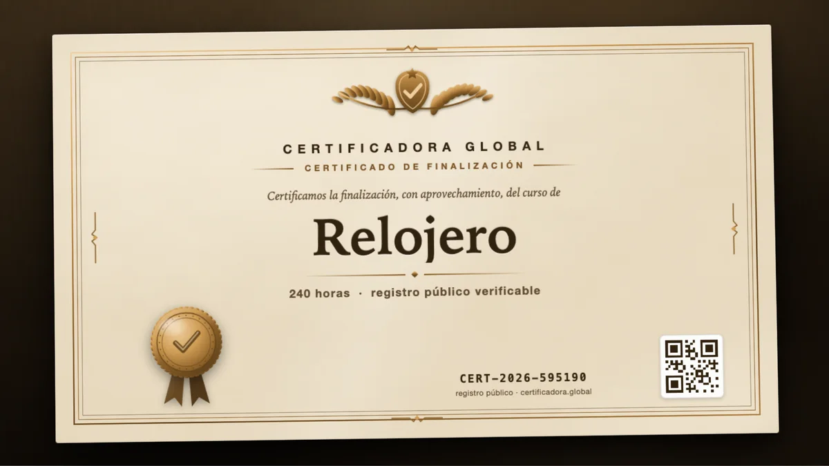Portada del curso Relojero
