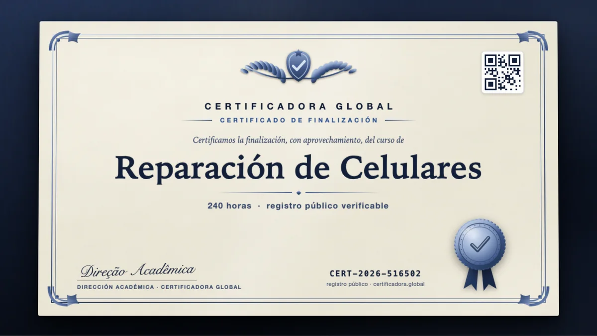 Portada del curso Reparación de Celulares