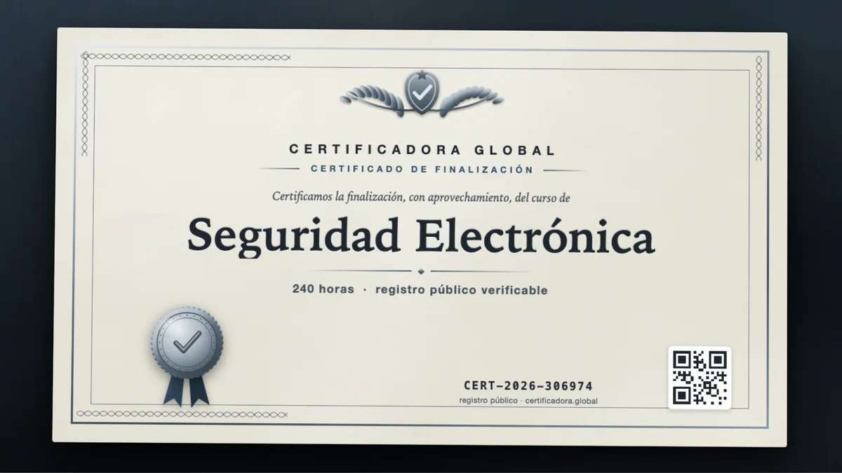Portada del curso Seguridad Electrónica