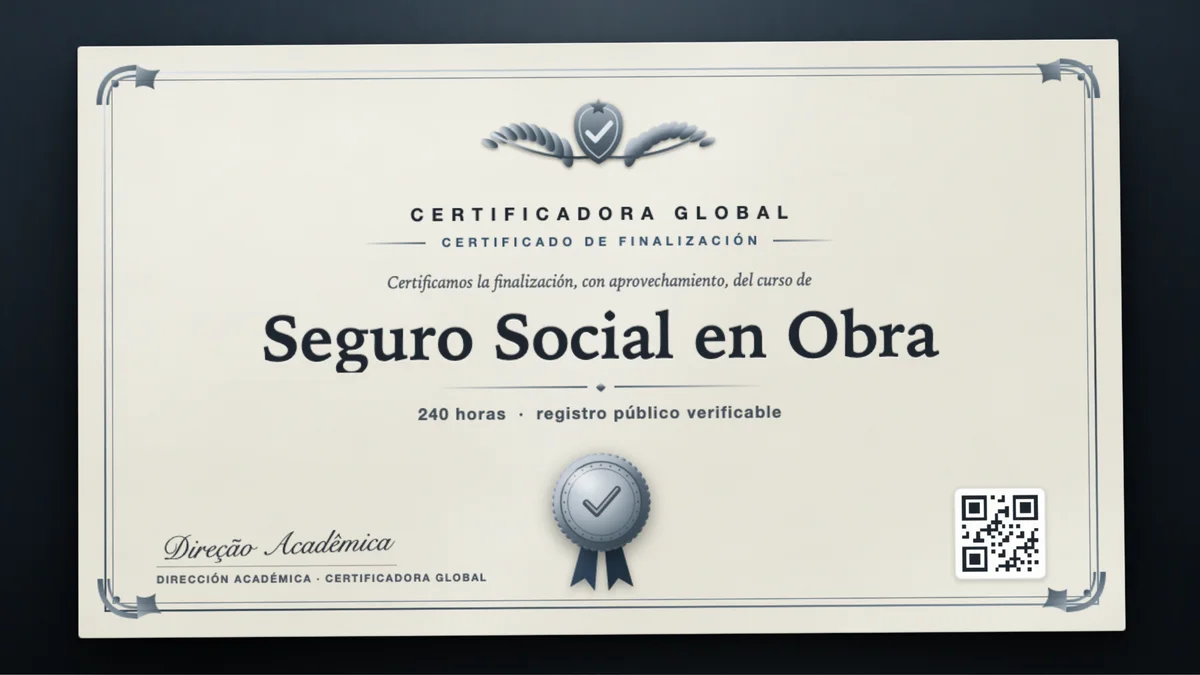 Portada del curso Seguro Social en Obra