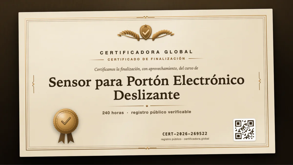 Portada del curso Sensor para Portón Electrónico Deslizante