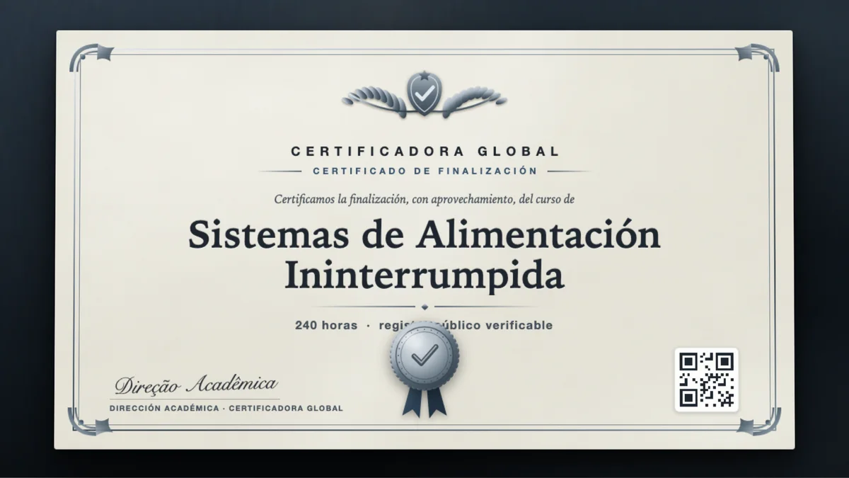 Portada del curso Sistemas de Alimentación Ininterrumpida