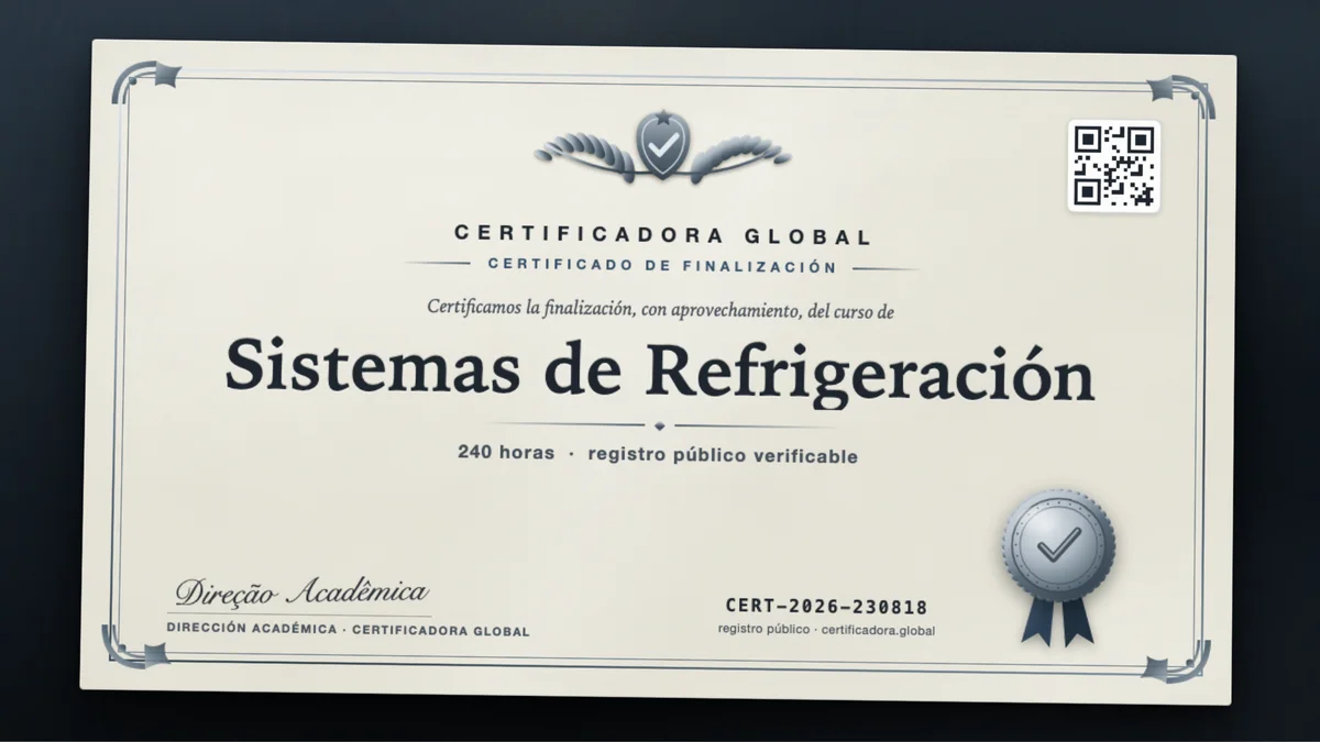 Portada del curso Sistemas de Refrigeración